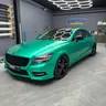 Mercedes-Benz CLS — общ изглед отпред и отстрани в студиото на PaintKillers